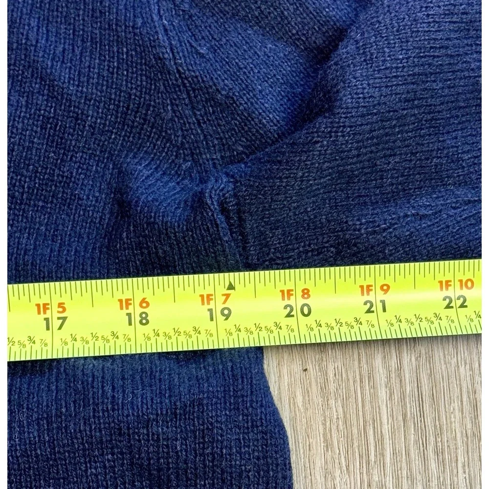 J. Crew Mens Shawl Collar‎ Cardigan Sweater Elbow Patch Knit Blue Medium